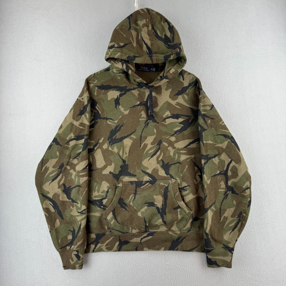 Polo Ralph Lauren Goodie Mens 2XL Green Camo Sweatshirt British DPM